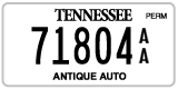 Tennessee, Antique (AA 12345)