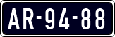 License plate of the Netherlands, Imported oldtimers (cars)