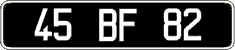 French license plate, FNI