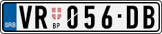 License plate of Serbia, Cars