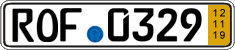 German license plate, Short-term transit plates