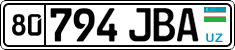 License plate of Uzbekistan, Organizations