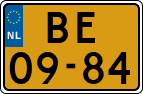 License plate of the Netherlands, Imported oldtimers (commercial vehicles)