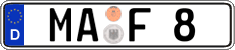 German license plate, Regular plates