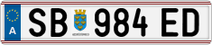 License plate of Austria, Regular plates