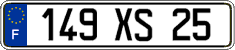French license plate, FNI
