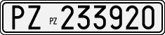 License plate of Italy, Cars (1927 year series)