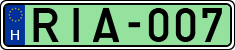 license plates of Hungary, Electric vehicles (1990)