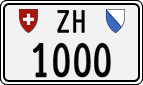 License plate of Switzerland, Cars