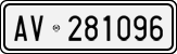License plate of Italy, Cars (1927 year series)