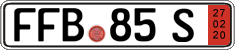 German license plate, Export transit plates
