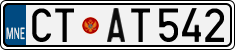 License plate of Montenegro, Cars
