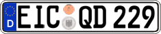 German license plate, Regular plates