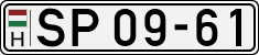 license plates of Hungary, Sportcars (1990)