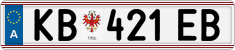 License plate of Austria, Regular plates