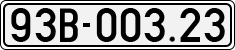 License plate of Vietnam, Cars