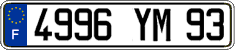 French license plate, FNI