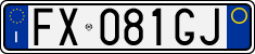 License plate of Italy, Cars (1994 year series)