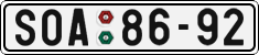 License plate of the Czech Republic, Cars (1960)