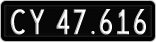 License plate of Denmark, 1958/1966-1976 - system