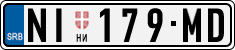 License plate of Serbia, Cars