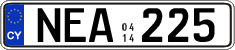License plate of Cyprus, Regular plates