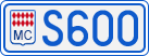 License plate of Monaco, Cars