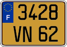 French license plate, FNI