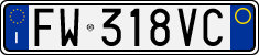 License plate of Italy, Cars (1994 year series)