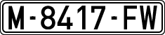 License plates of Spain, 1971 year series