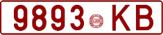 License plate Belarus, Cars (1992)