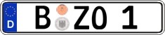 German license plate, Regular plates