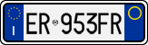 License plate of Italy, Cars (1994 year series)
