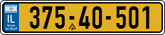 License plate of Israel, Regular plates