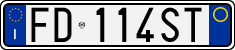 License plate of Italy, Cars (1994 year series)