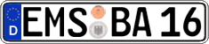German license plate, Regular plates