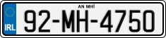 License plate of Ireland, Regular plates
