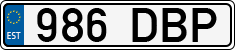 License plate of Estonia, Regular car plates