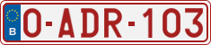 License plate of Belgium, Regular plates (2010)