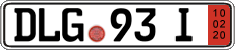 German license plate, Export transit plates