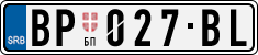 License plate of Serbia, Cars