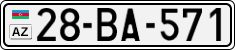 License plate of Azerbaijan, Cars