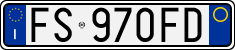 License plate of Italy, Cars (1994 year series)
