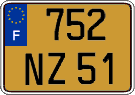 French license plate, FNI