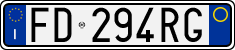 License plate of Italy, Cars (1994 year series)