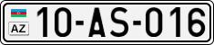 License plate of Azerbaijan, Cars