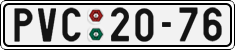 License plate of the Czech Republic, Cars (1960)