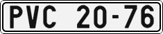 License plate of the Czech Republic, Cars (1960)