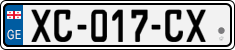 License plate of Georgia, Cars (2014)