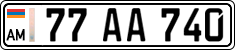 License plate of Armenia, Private owners